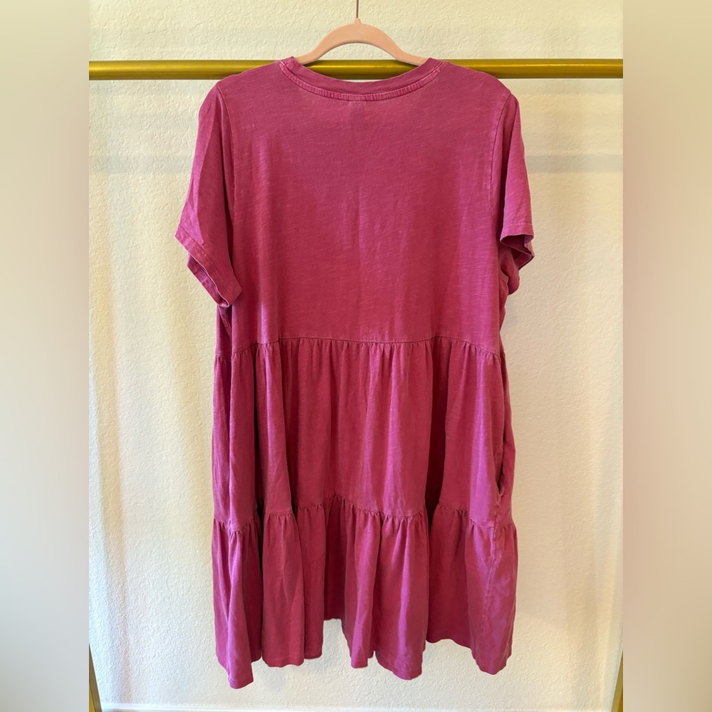 Women’s berry pink tunic dress or oversized top XL - Picture 3 of 4